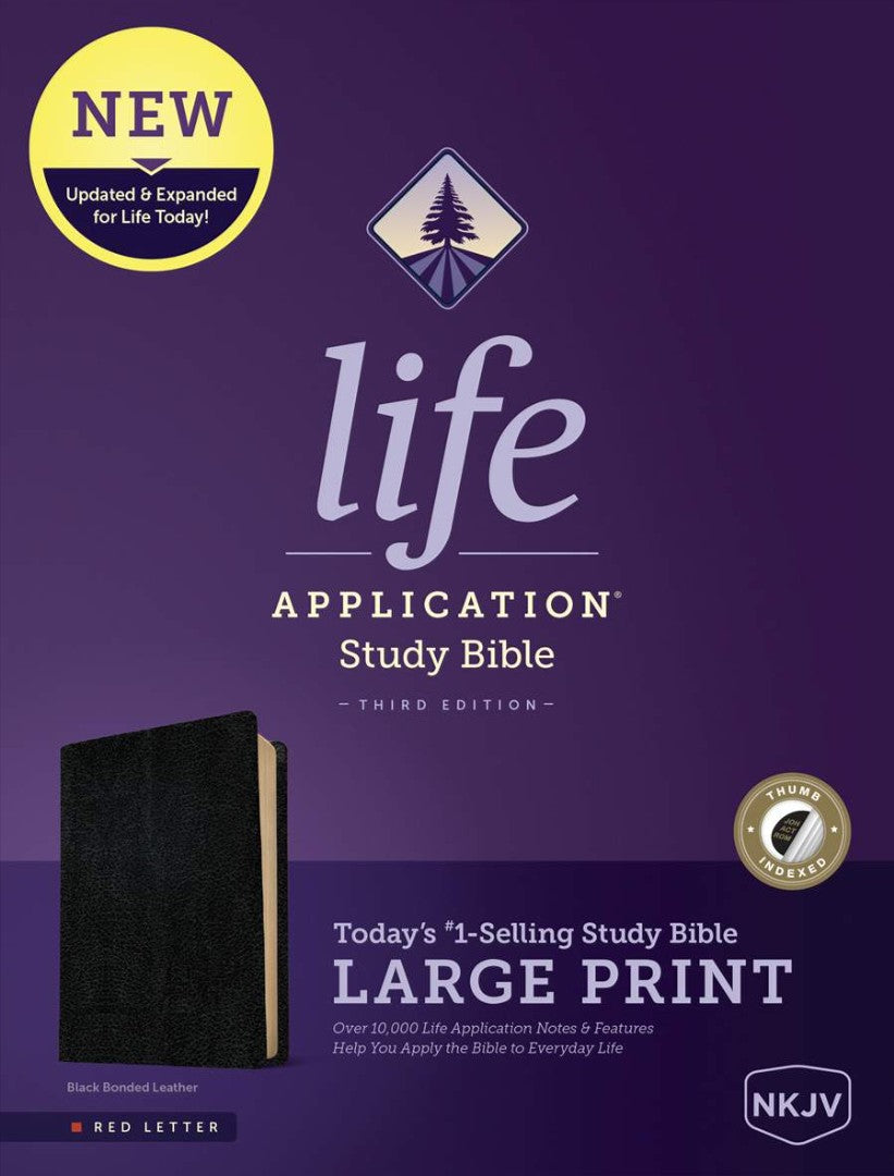 NKJV Life Application Study Bible Third Edition, Large Print - Re-vived