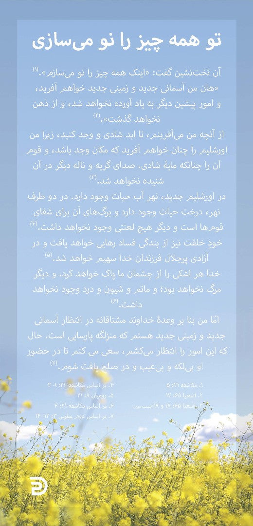 Proclamation Cards: You Make Everything New (Farsi) - Re-vived