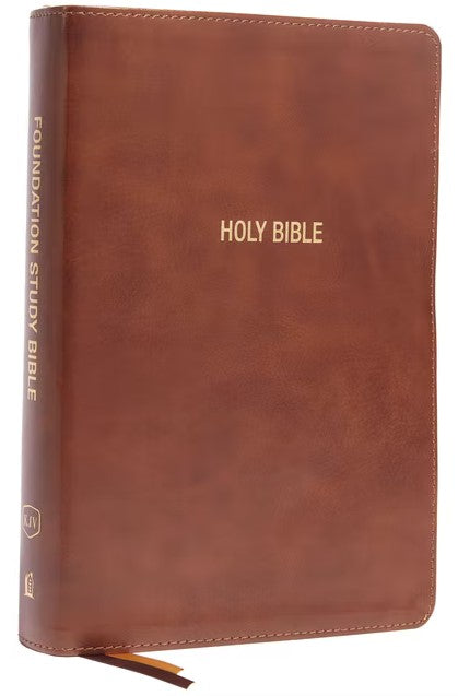 KJV Foundation Study Bible, Red Letter, Indexed, Brown - Re-vived