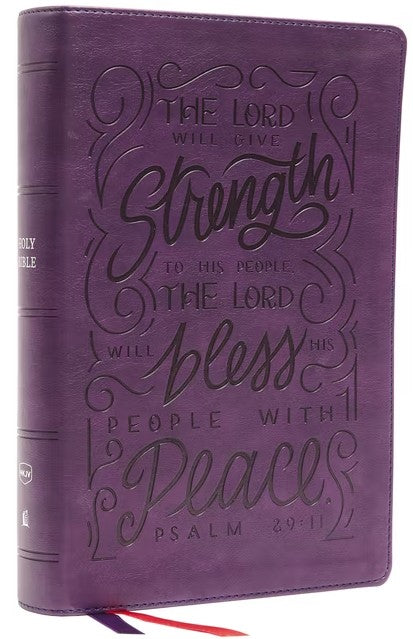 NKJV Giant Print Center-Column Reference Bible, Purple - Re-vived