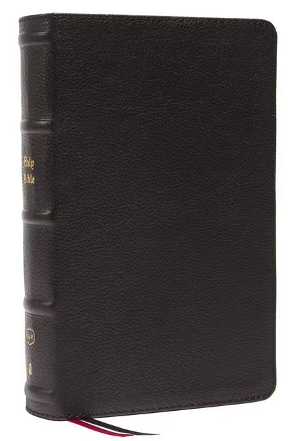 KJV Reference Bible Personal Size Genuine Leather, Black - Re-vived