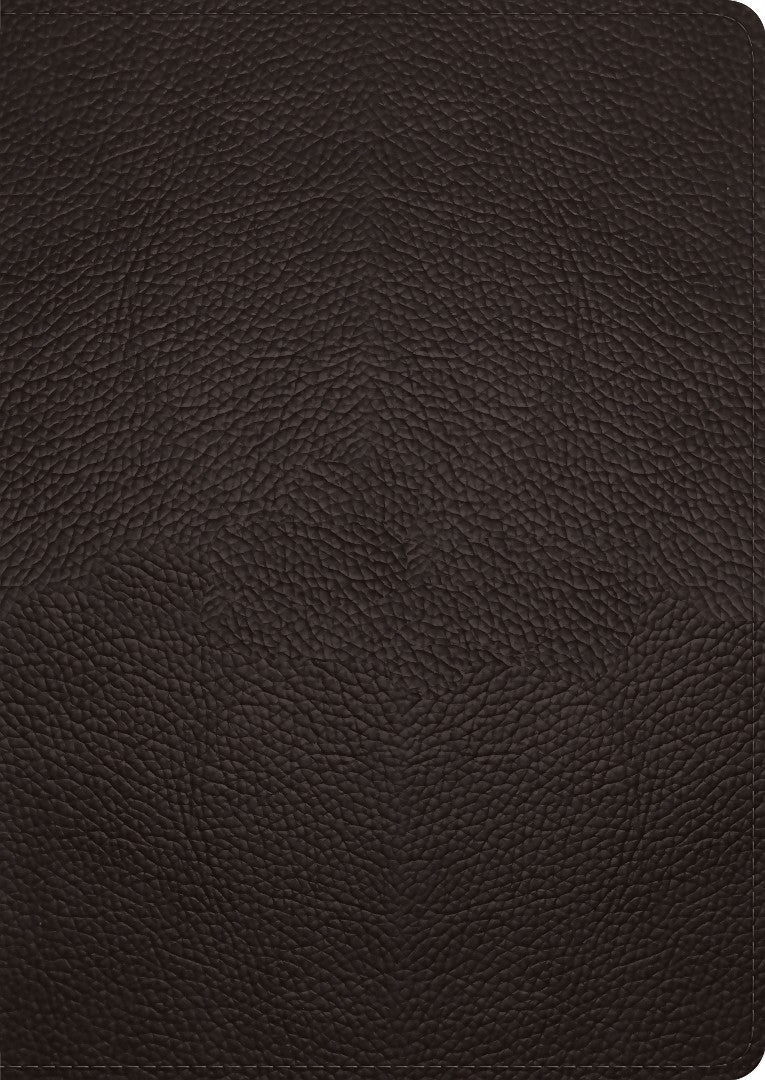 ESV Study Bible, Large Print, Buffalo Leather, Deep Brown - Re-vived
