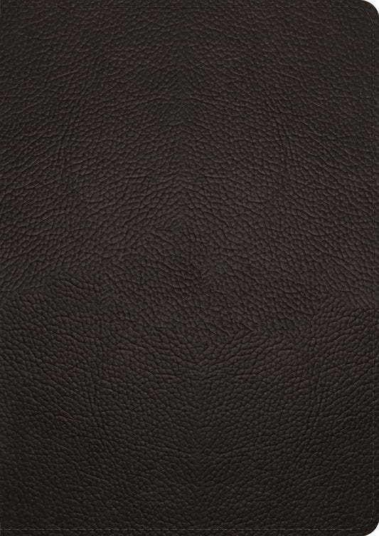 ESV Study Bible, Large Print, Buffalo Leather, Deep Brown - Re-vived