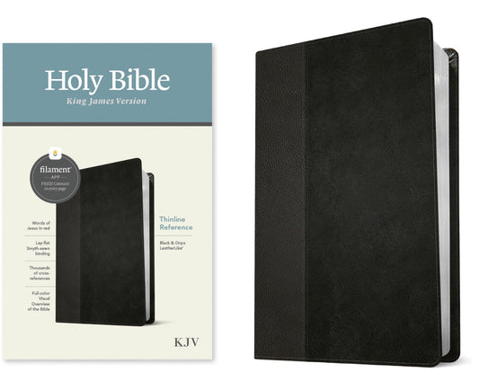 KJV Thinline Reference Bible, Filament Edition, Black - Re-vived