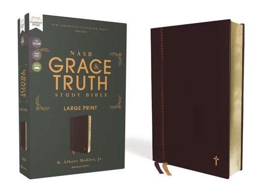 NASB Grace and Truth Study Bible, Large Print, Maroon - Re-vived