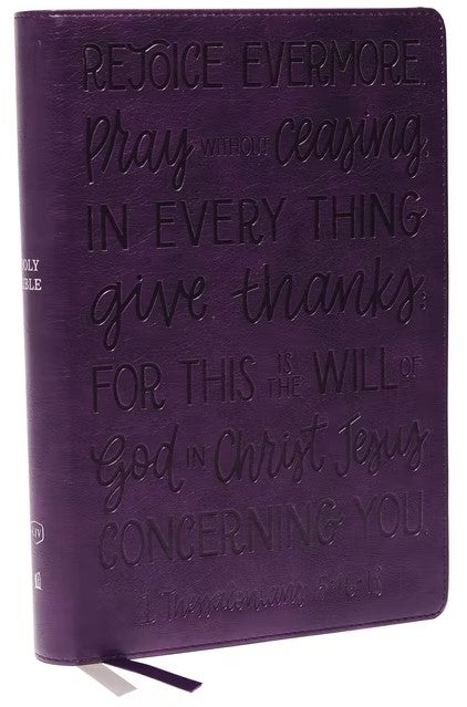 KJV Large Print Center-Column Reference Bible, Purple - Re-vived