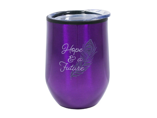 Mug Tumbler Stainless Steel Hope Purple 12oz - Re-vived