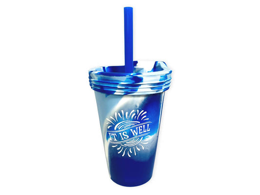 Cup Silicone It Is Well Blue 16oz - Re-vived
