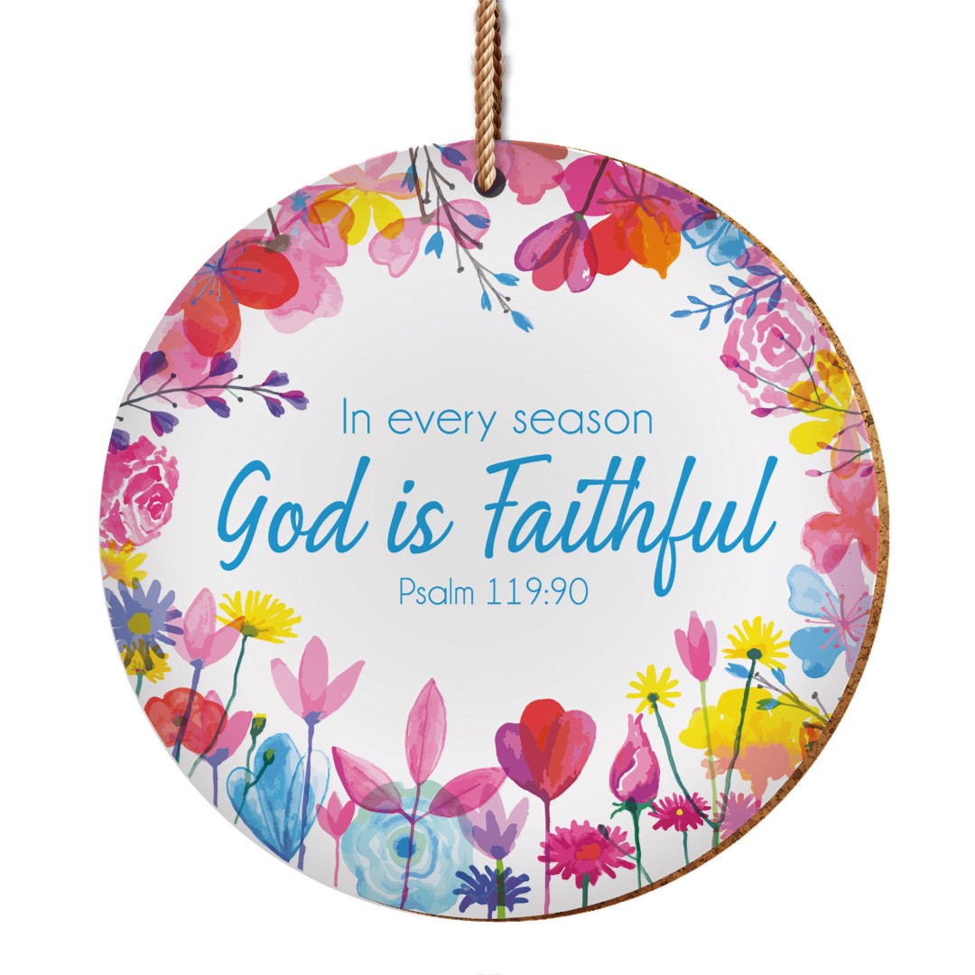God is Faithful Ceramic Hanging Decoration - Re-vived