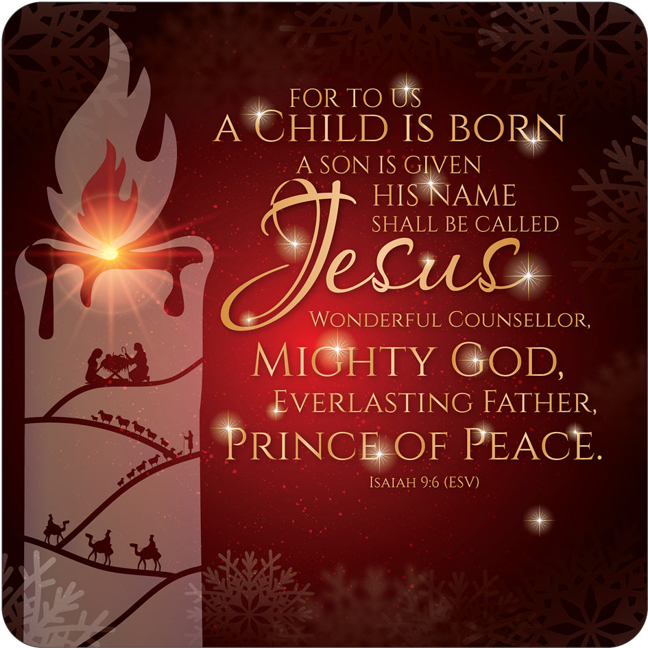 Jesus Cork Christmas Coaster - Re-vived