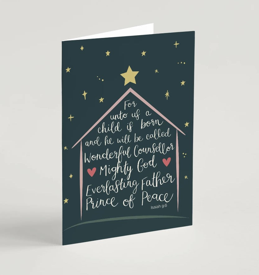 Star and Stable Navy Christmas Cards (10 Pack Box) - Re-vived
