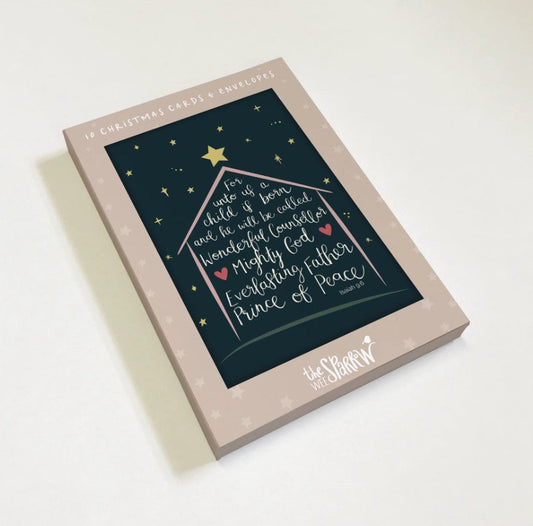 Star and Stable Navy Christmas Cards (10 Pack Box) - Re-vived