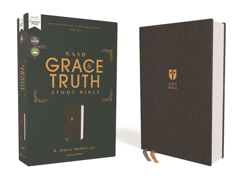 NASB, The Grace and Truth Study Bible, Gray - Re-vived