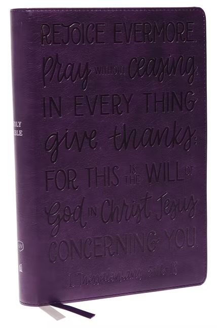 KJV Giant Print Reference Bible, Leathersoft, Purple - Re-vived