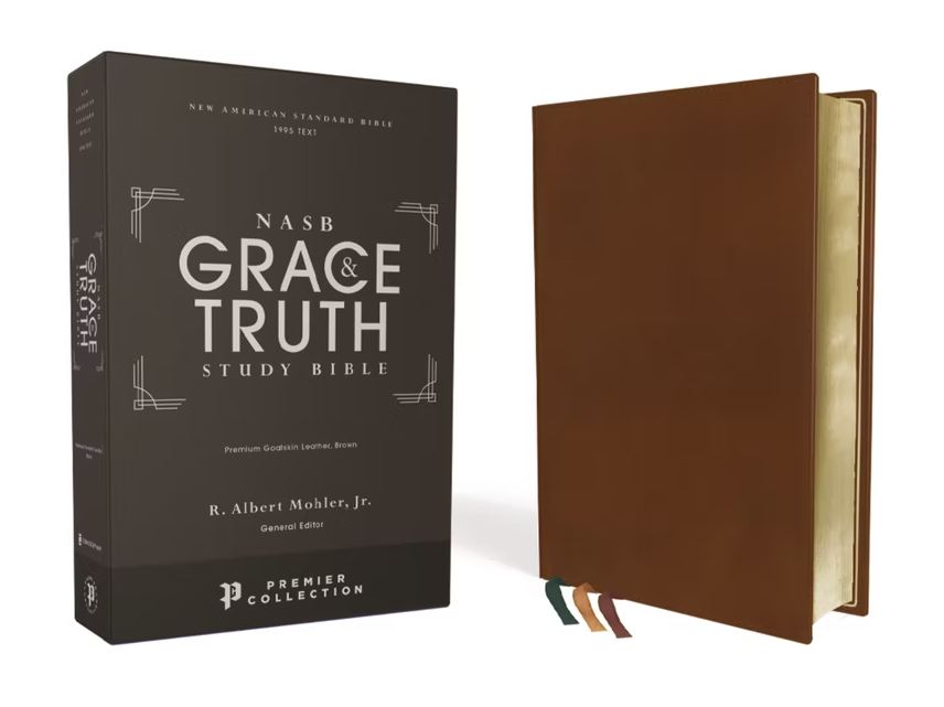 NASB, The Grace and Truth Study Bible, Brown - Re-vived