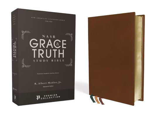 NASB, The Grace and Truth Study Bible, Brown - Re-vived