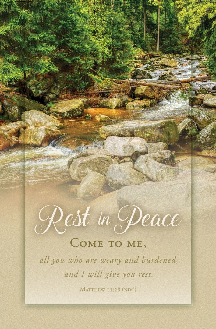 Rest in Peace Funeral Bulletin (pack of 100) - Re-vived