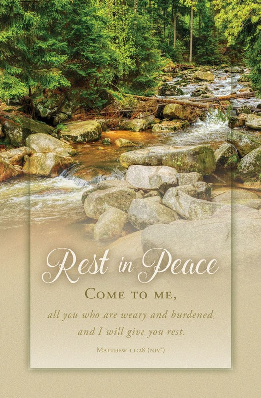 Rest in Peace Funeral Bulletin (pack of 100) - Re-vived