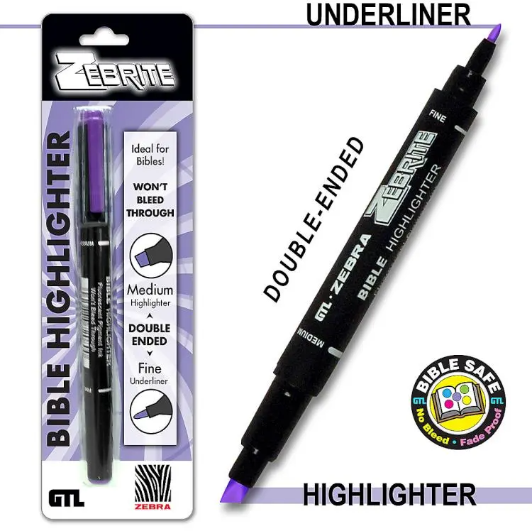 Double Ended Highlighter - Violet - Re-vived