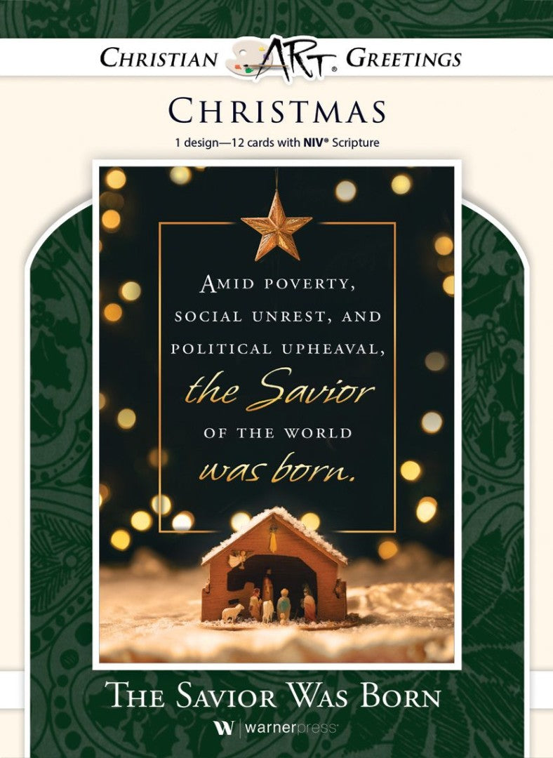 Savior Was Born Boxed Christmas Cards (Box of 12) - Re-vived