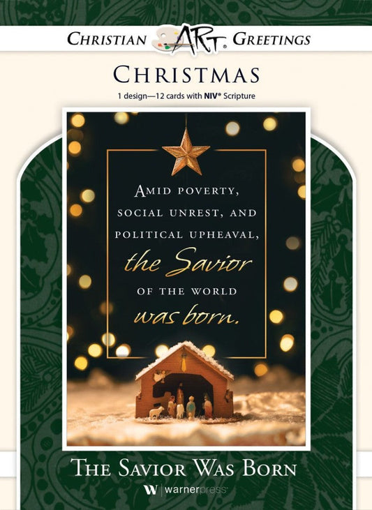 Savior Was Born Boxed Christmas Cards (Box of 12) - Re-vived