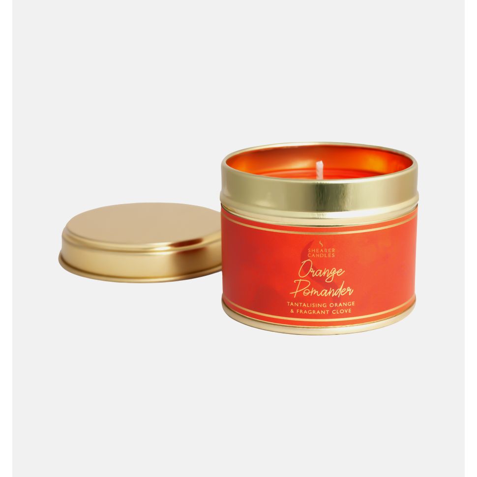 Orange & Pomander Scented Candles in a Tin - Re-vived