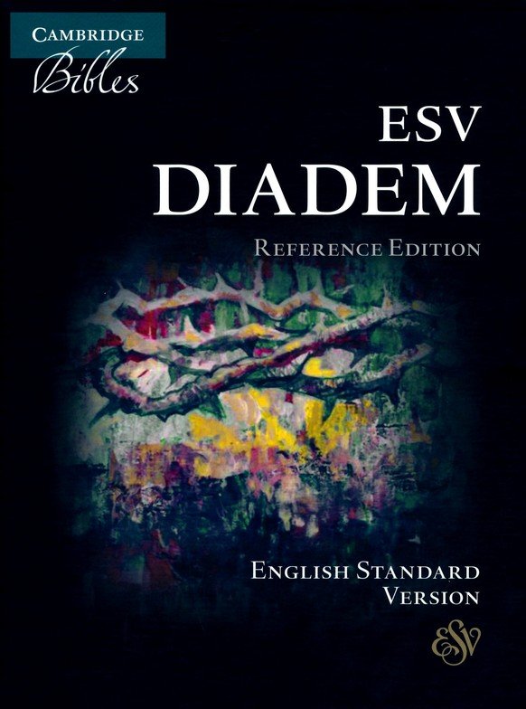ESV Diadem Reference Bible, Black Calfskin Leather - Re-vived