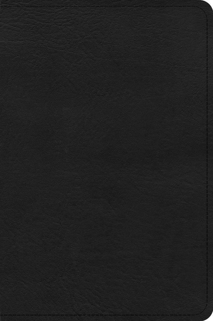 CSB Large Print Compact Reference Bible, Black Leathertouch - Re-vived