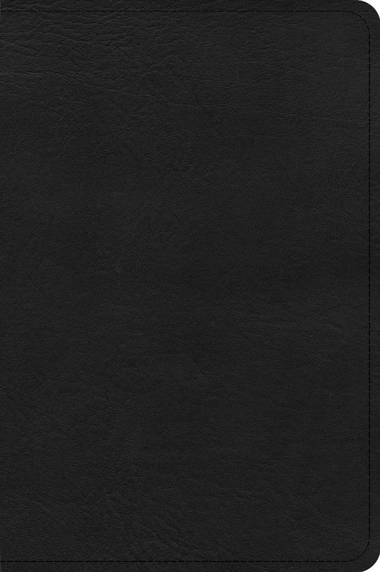 CSB Large Print Compact Reference Bible, Black Leathertouch - Re-vived