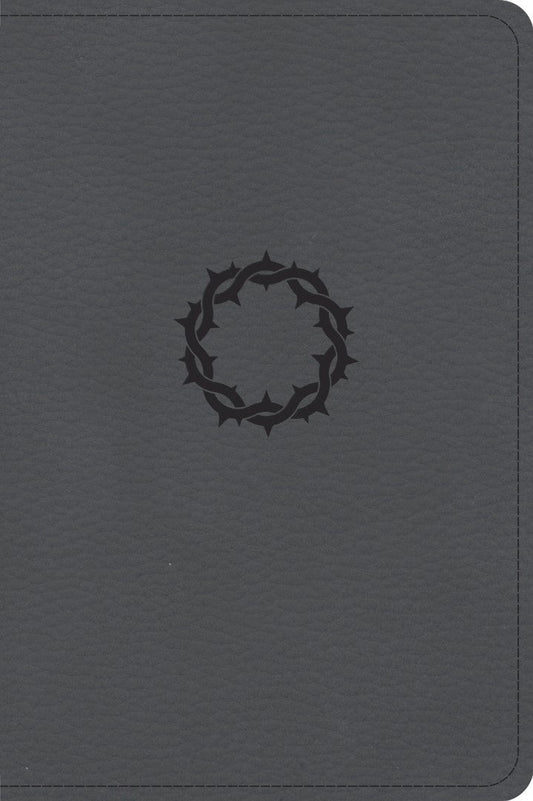 CSB Large Print Compact Reference Bible, Stone Leathertouch - Re-vived