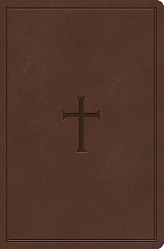 CSB Giant Print Reference Bible, Brown LeatherTouch - Re-vived