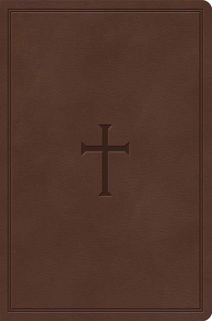 CSB Giant Print Reference Bible, Brown LeatherTouch, Indexed - Re-vived