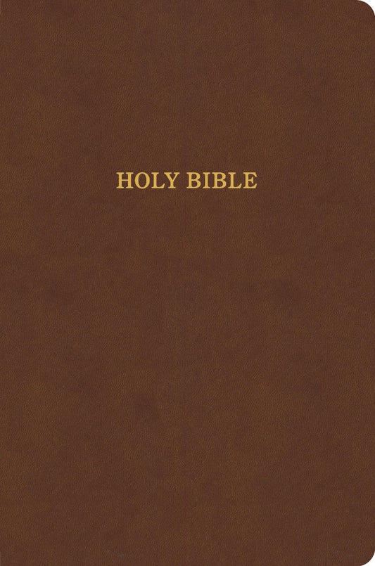 KJV Large Print Thinline Bible, Value Edition, Brown Leather - Re-vived