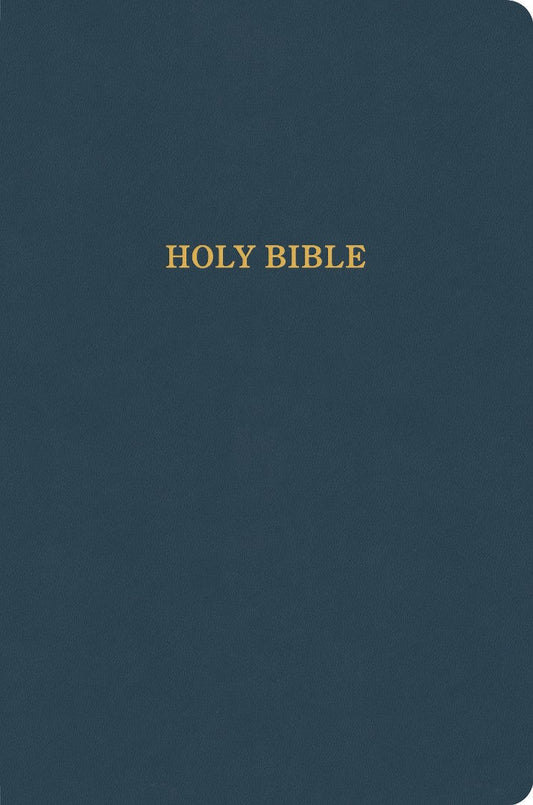 KJV Large Print Thinline Bible, Value Edition, Slate Leather - Re-vived