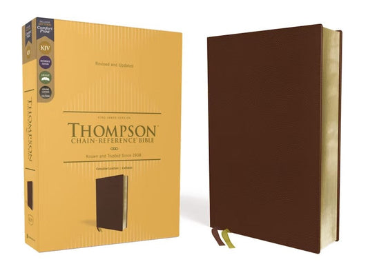 KJV Thompson Chain-Reference Bible, Brown Calfskin Leather - Re-vived