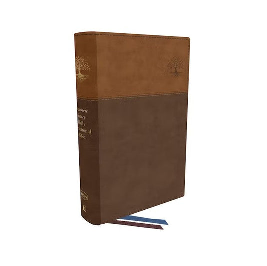 NKJV Matthew Henry Daily Devotional Bible, Brown, Indexed - Re-vived