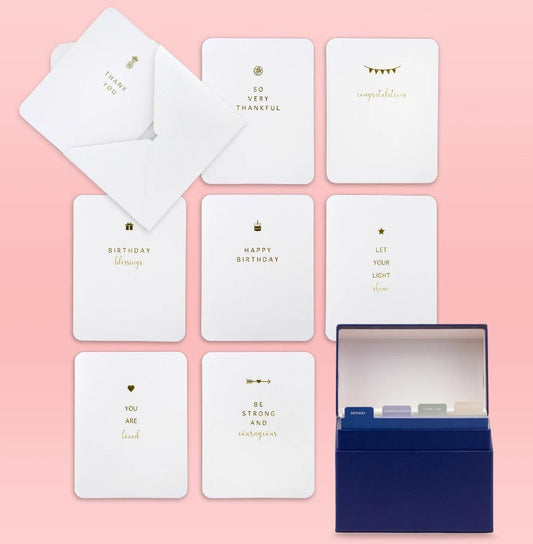 Gold Emblem Designs Assorted All Occasion Cards (Box of 20) - Re-vived