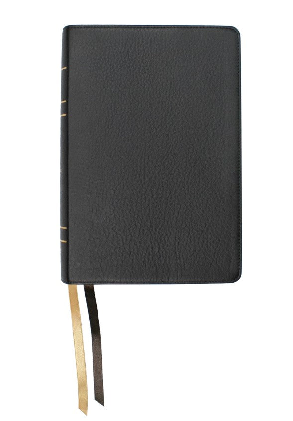LSB Large Print Wide Margin Bible, Black Cowhide - Re-vived