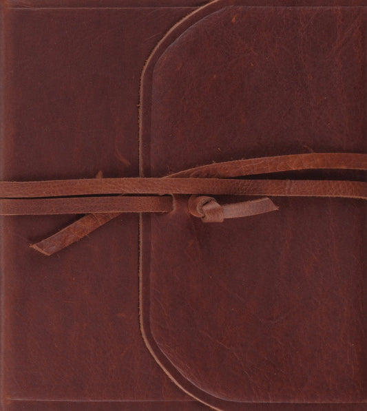 ESV Journaling Study Bible, Brown, Flap with Strap - Re-vived