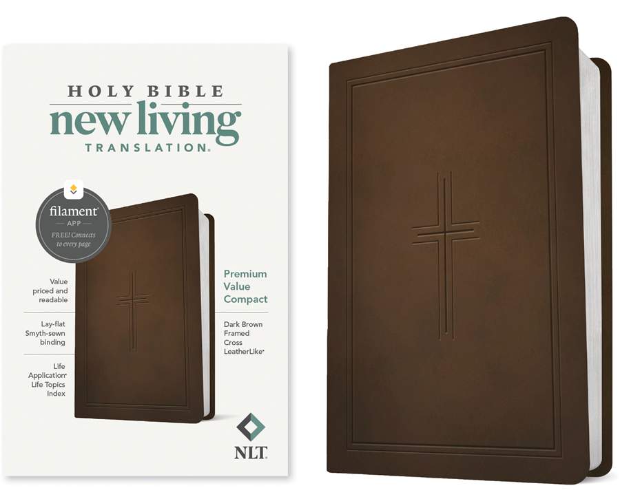 NLT Premium Value Compact Bible, Filament Edition, Brown - Re-vived