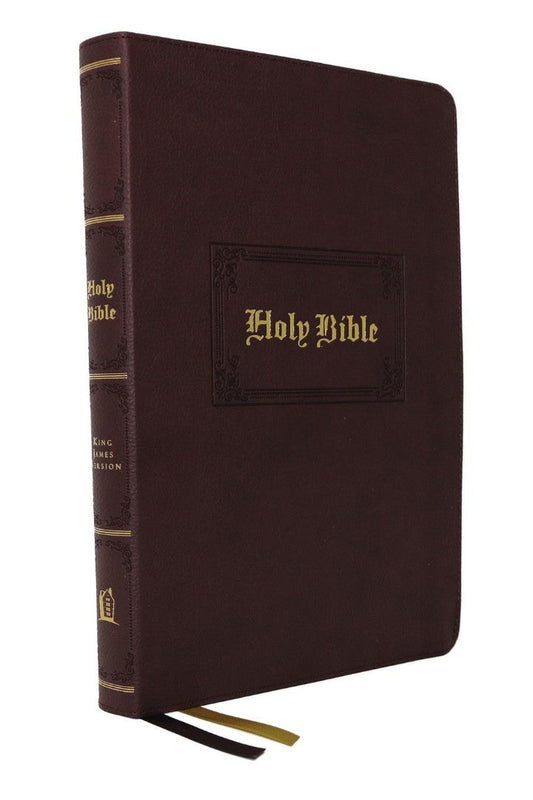 KJV Large Print Center-Column Reference Bible, Brown - Re-vived