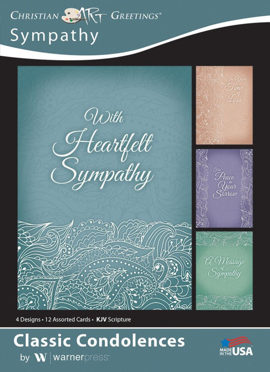 Classic Condolences Sympathy Boxed Cards (box of 12) - Re-vived
