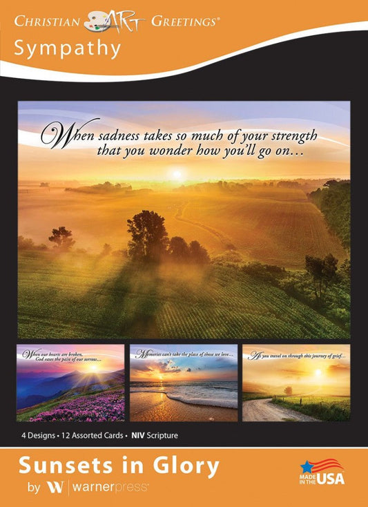 Sunsets in Glory Sympathy Boxed Cards (box of 12) - Re-vived