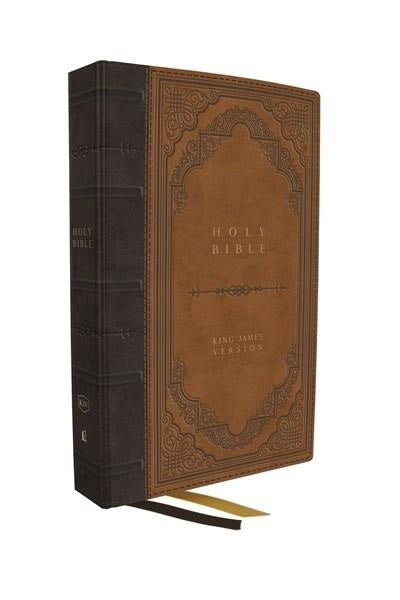 KJV Giant Print Thinline Bible, Brown - Re-vived