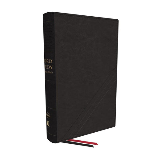 NKJV Word Study Reference Bible, Black, Bonded Leather - Re-vived