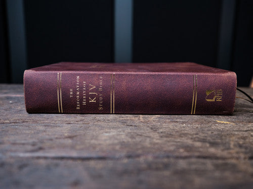 Reformation Heritage KJV Study Bible, Brown Cowhide Leather - Re-vived