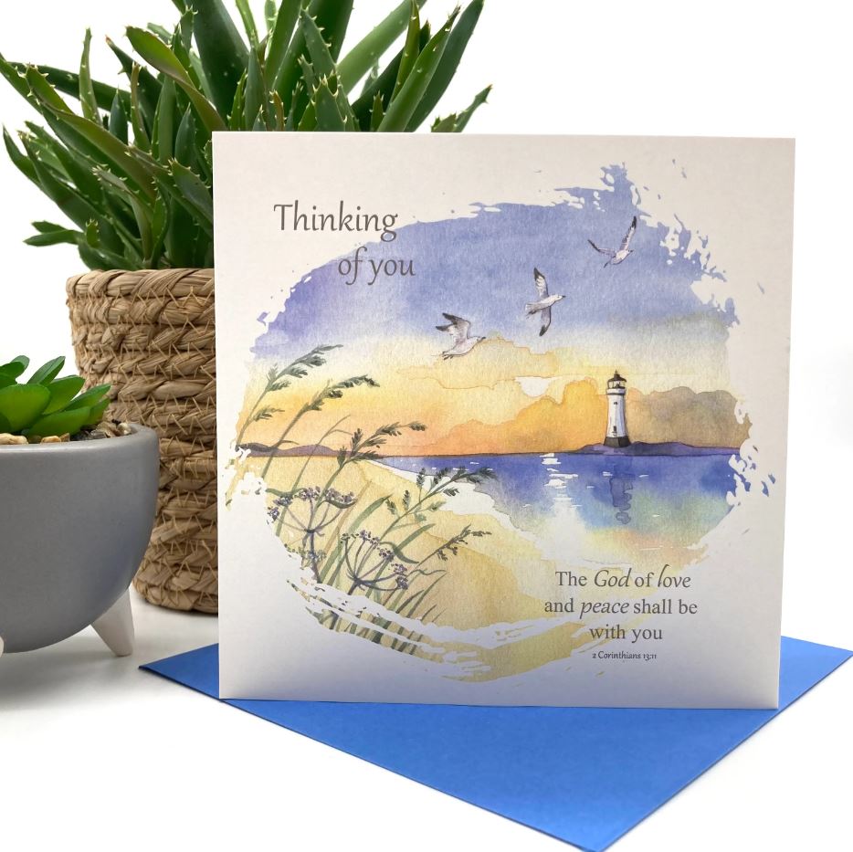 Thinking of You Lighthouse Card - Re-vived