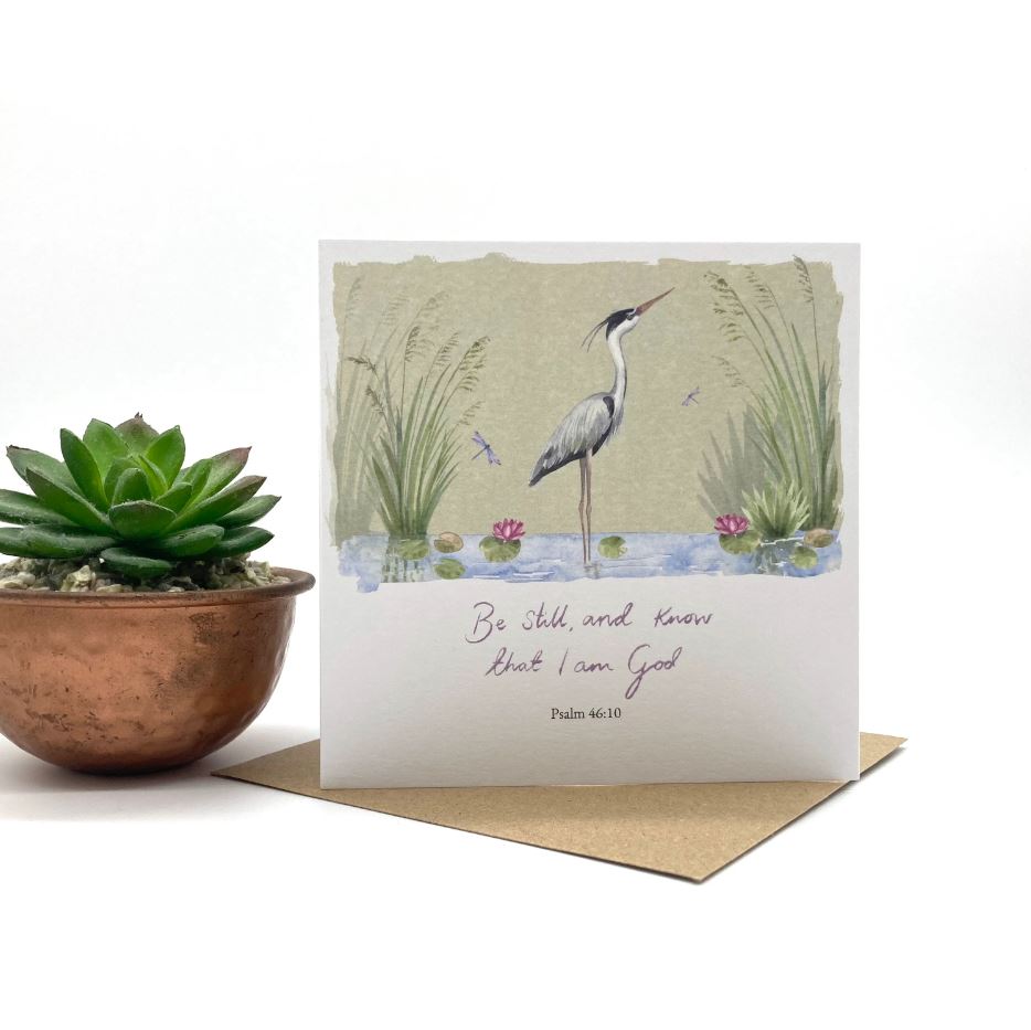 Heron Notecard - Re-vived