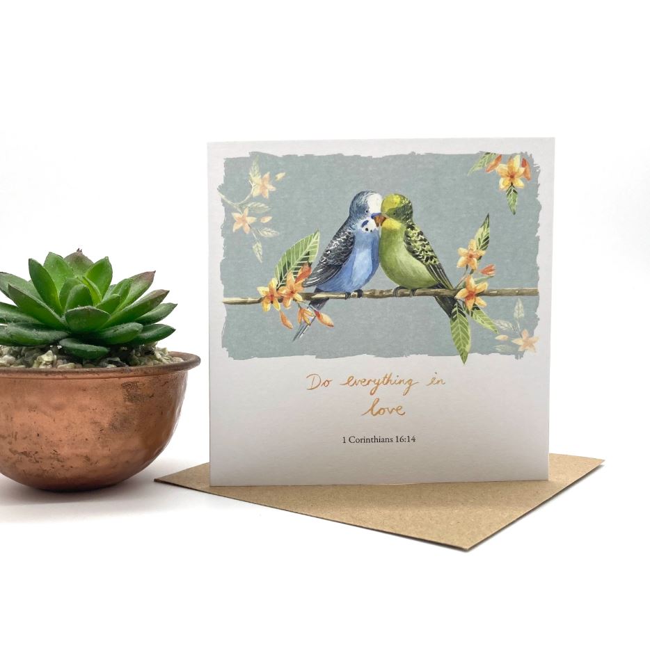 Budgies Notecard - Re-vived