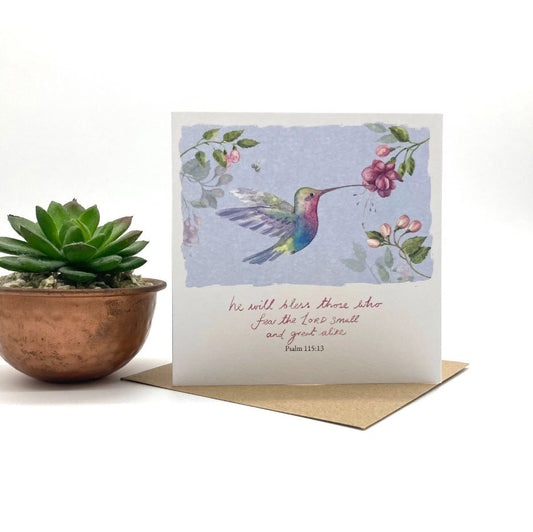 Hummingbird Notecard - Re-vived